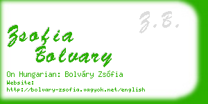 zsofia bolvary business card