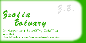 zsofia bolvary business card